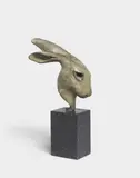 Simon Gudgeon, 'Hare's Head', 2004, Bronze, stone