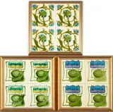 Art Nouveau Four-Tile Panel, Untitled, 1900