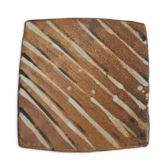 Randy Johnston Studio Pottery Dish, River Falls, Wisconsin, late 20th/early 21st century, impressed stamp mark "RJ," ht. 2 1/2, 13 1/2 x 14 in.