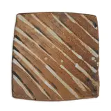 Randy Johnston Studio Pottery Dish, River Falls, Wisconsin, late 20th/early 21st century, impressed stamp mark "RJ," ht. 2 1/2, 13 1/2 x 14 in.