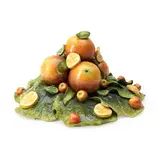 Massachusetts, early 21st century, with oranges and other citrus fruits, unmarked, ht. 7, approx. dia. 14 in. by Katherine Houston Porcelain Centerpiece, sold Oct 2024