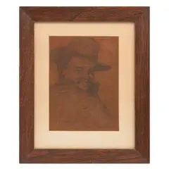 Apunte del Poeta Luis G. Urbina by Ernesto "el Chango" García Cabral, Lápiz sobre cartón. Firmado, sold May 2025