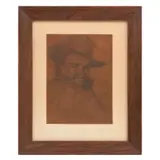 Ernesto "el Chango" García Cabral, Apunte del Poeta Luis G. Urbina, Lápiz sobre cartón. Firmado