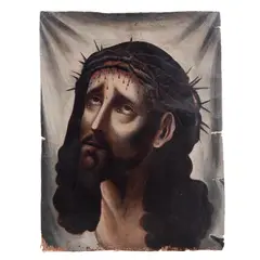 Divino Rostro, MÉXICO, SIGLO XIX, Óleo sobre tela