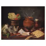 Naturaleza muerta con gato by Atribuido A José Agustín Arrieta, Óleo sobre tela, sold May 2025
