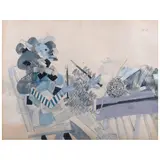 Brian Nissen, Tejedora, Óleo, acuarela, gouache y tinta sobre papel