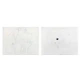 Francisco Toledo, a) Autorretrato (rostro con manos), ca. 1964, Tinta china sobre papel