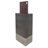 Rivelino Moreno, Contrapesos IV, Escultura en acero al carbón sin número de tiraje con base de metal y concreto