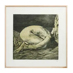 De la carpeta La sombra de Narciso by Francisco Castro Leñero, Xilografía, firmada. 28/30, offered May 2025