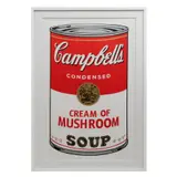 II.53: Campbell´s Soup I, Campbell's Cream of Mushroom Soup by Andy Warhol, Serigrafía sin número de tiraje, offered Apr 2025