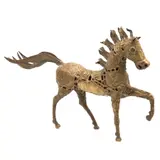 Pal Kepenyes, CABALLO AL PASO, Bronce, acabado dorado