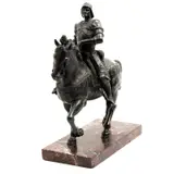 SXX by Estatua Ecuestre de Bartolomeo Colleoni*, Bronce, patinado en color negro; con base de mármol rojo, offered Apr 2025