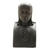 Carlos Bracho, BUSTO DE SOR JUANA INÉS DE LA CRUZ, Bronce, patinado en color marrón