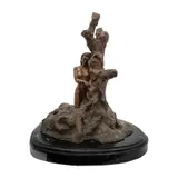 Jan Linsen, MÉXICO, SIGLO XX, Bronce, patinado en color marrón; con base de mármol negro (fracturas y faltantes)