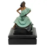 Victor Gutierrez, AMIRA, Bronce, patinado policromo; base de mármol negro
