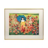 Trinidad Osorio, Mujeres con Flores, Litografía, firmada. P.A