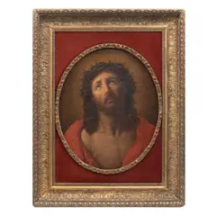Ecce Homo, MÉXICO, SIGLO XIX, Óleo sobre tela