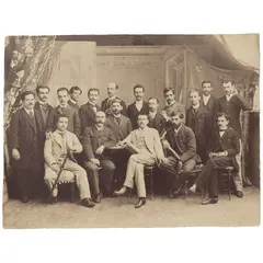 Miembros de la Revista Moderna, MÉXICO, PRINCIPIOS DEL SIGLO XX, Fotografía montada sobre cartón
