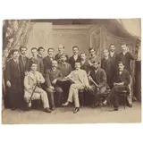 Miembros de la Revista Moderna, MÉXICO, PRINCIPIOS DEL SIGLO XX, Fotografía montada sobre cartón