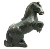 Guillermo Tussaint, CABALLO RAMPANTE, Bronce, acabado color verde