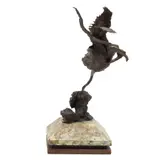 Pareja de Flamingos, SIGLO XX, Bronce, patinado en color marrón