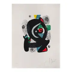 Joan Miró, II de la carpeta La Mélodie Acide, 1980, Litografía sobre papel japonés H. C