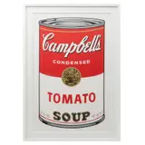 Campbell´s Soup I, Campbell's Tomato Soup by Andy Warhol, Serigrafía sin número de tiraje, sold Mar 2025