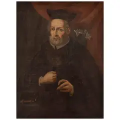 San Felipe Neri, MÉXICO, SIGLO XVIII, Óleo sobre tela montado sobre madera