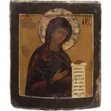 Icono, VIRGEN DE LA INTERSECIÓN, Óleo y hoja de oro sobre tabla