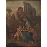 MÉXICO, CA. by Sagrada Familia Con San Juan, 1800, Óleo sobre tela, sold Mar 2025