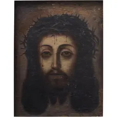 Divino Rostro, MÉXICO, SIGLO XIX, Óleo sobre tela