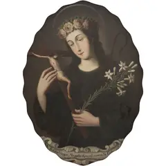 Fray Miguel de Herrera, SANTA ROSALÍA, Óleo sobre tela