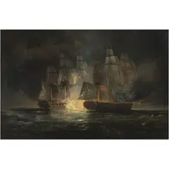 BATALLA NAVAL by James Wilson Carmichael, Óleo sobre tela, offered Mar 2025