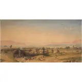 Conrad Wise Chapman, VISTA DEL VALLE DE MÉXICO, Óleo sobre tabla
