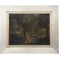 Manuel Serrano, ROTONDA DEL BOSQUE DE CHAPULTEPEC, Óleo sobre tela
