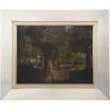 Manuel Serrano, ROTONDA DEL BOSQUE DE CHAPULTEPEC, Óleo sobre tela