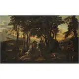 A la Manera de Salvatore Rosa, ITALIA, FINALES DEL SIGLO XVIII, Óleo sobre tela