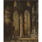 Jules Rousseau, IGLESIA, Óleo sobre tela