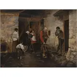 Escena Costumbrista, MÉXICO, 1914, Óleo sobre tela