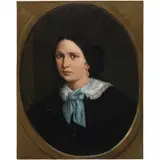 Atribuido A Juan Cordero, RETRATO DE DOÑA TEÓFILA, Óleo sobre tela