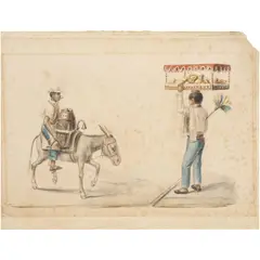 A. A. Bonnaffé, AGUADOR Y BIZCOCHERO, Acuarela sobre papel