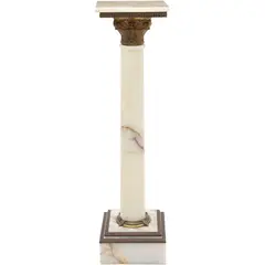Pedestal, EUROPA, SIGLO XX, Talla en ónix con aplicaciones de bronce