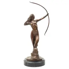 Carlos Espino, DIANA CAZADORA, Bronce, patinado en color marrón