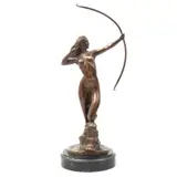 Carlos Espino, DIANA CAZADORA, Bronce, patinado en color marrón