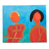 Eliseo Garza "elgar", Pareja, Mixta sobre tela