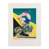 José García Ocejo, Ciclista, Serigrafía, Firmada, P/T 1996