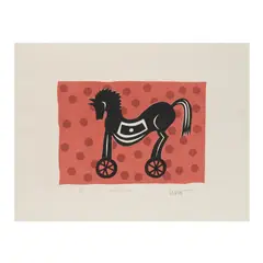 Carlos Vivar, Caballo con cajón, Serigrafía 3 / 5