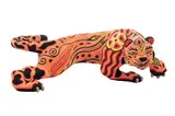 Menchaca Studio, JAGUAR EN NARANJA, Escultura en resina, intervenida con estambres