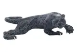 Menchaca Studio, JAGUAR EN NEGRO - GRIS, Escultura en resina, intervenida con chaquira