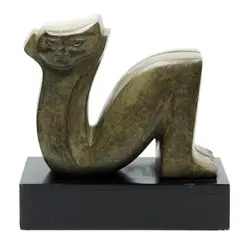 Alfredo Zalce, CHAC MOOL, Bronce, patinado en color verde